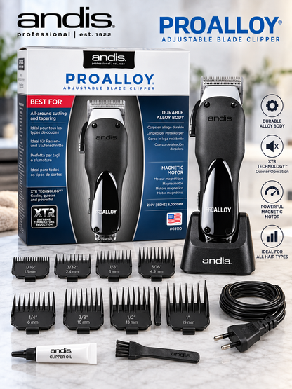 Andis ProAlloy – Tondeuse Professionnelle à Lame Réglable