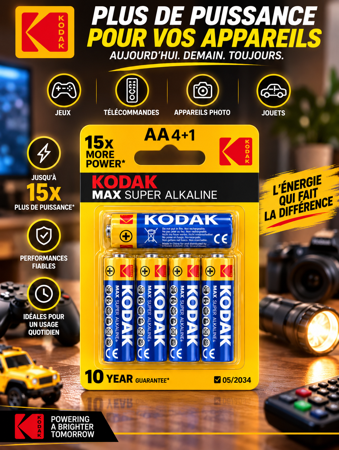 Kodak MAX Super Alkaline pile AA 4+1pcs