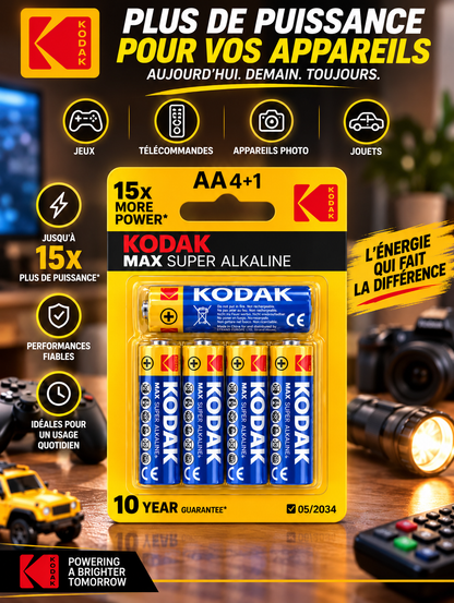 Kodak MAX Super Alkaline pile AA 4+1pcs